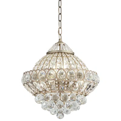 Vienna Full Spectrum Wallingford 16" Antique Brass Crystal Chandelier
