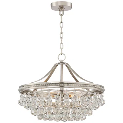 Vienna Full Spectrum Wohlfurst 20 1/4" Nickel Crystal Pendant Light