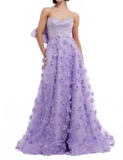 Vienna Prom Breathtaking Strapless Prom Ballgown In Lilac In Purple