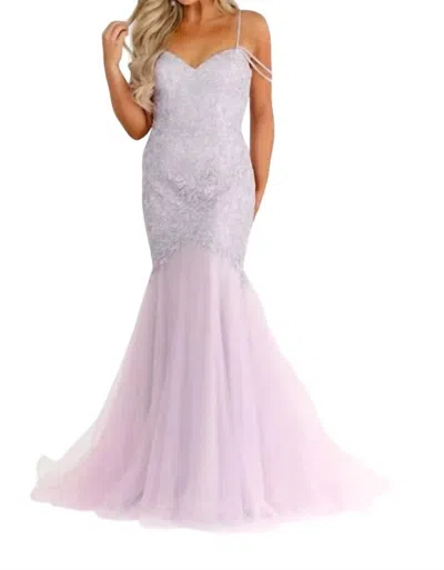 Vienna Prom Mermaid Silhouette Prom Dress In Purple