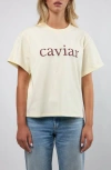 Viens Avec Moi Caviar Boxy Cotton Graphic T-shirt In White
