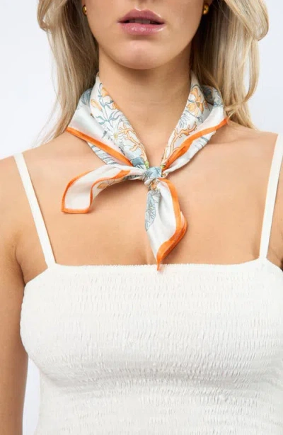 Viens Avec Moi Flower Garden Mini Silk Square Scarf