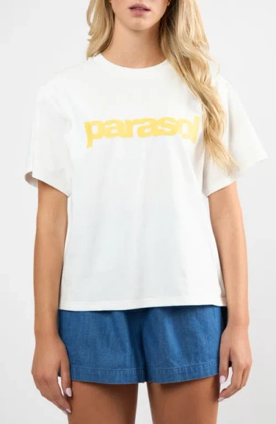 Viens Avec Moi Parasol Graphic Cotton T-shirt In White