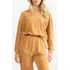 Viens Avec Moi Terry Cloth Sweatshirt In Brown