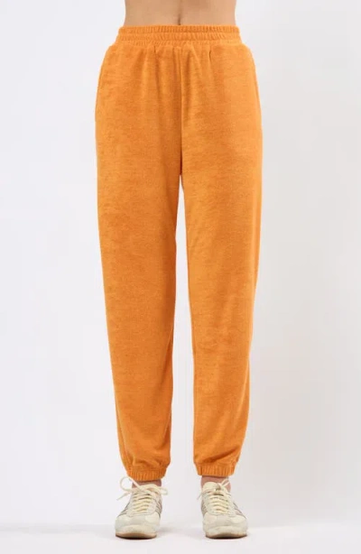 Viens Avec Moi Terry Lounge Pants In Orange