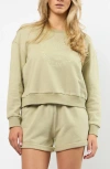 Viens Avec Moi The Lakeside Set Cotton Graphic Sweatshirt In Green