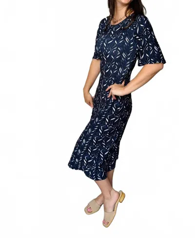 Viereck Advice Short Sleeve Dress In Harmony In Blue