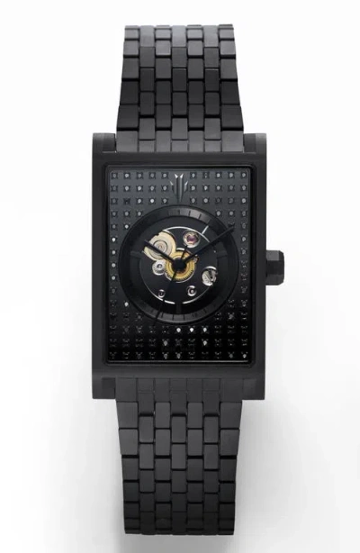 Vieren Black Stereo Diamond Swiss Automatic Watch