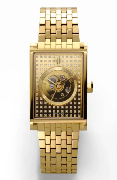 Vieren Gold Stereo Diamond Swiss Automatic Watch