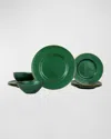 Vietri Metallic Glass Emerald 12-piece Dinnerware Set