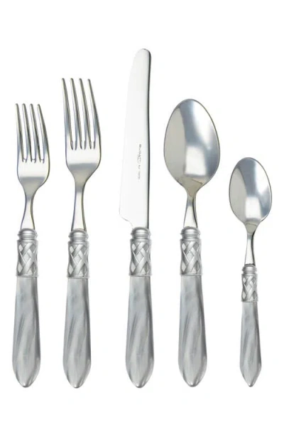 Vietri Aladdin 5-piece Place Setting In Light Gray