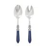 Vietri Aladdin Antique 2-piece Salad Server Set In Blue