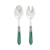 Vietri Aladdin Antique 2-piece Salad Server Set In Brilliant Green