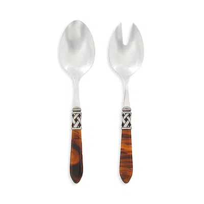 Vietri Aladdin Antique 2-piece Salad Server Set In Tortoise