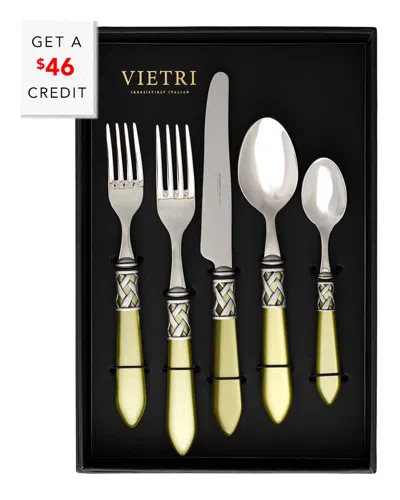 Vietri Aladdin Antique 20pc Flatware Set With $46 Credit In Green