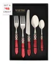 Vietri Aladdin Antique 20pc Flatware Set With $46 Credit In Red