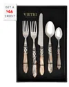 Vietri Aladdin Antique 20pc Flatware Set With $46 Credit In Beige