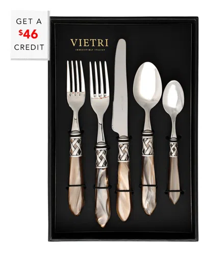 Vietri Aladdin Antique 20pc Flatware Set With $46 Credit In Beige