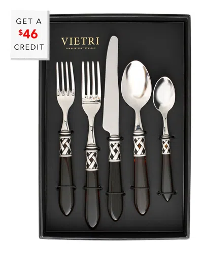 Vietri Aladdin Antique 20pc Flatware Set With $46 Credit In Multicolor