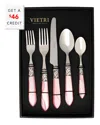 Vietri Aladdin Brilliant 20pc Flatware Set With $46 Credit In Pink