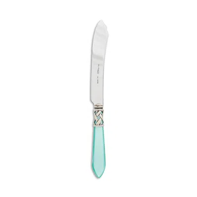 Vietri Aladdin Antique Look Cake Knife In Antique Aqua