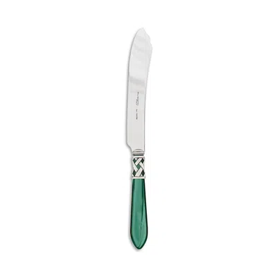 Vietri Aladdin Antique Look Cake Knife In Green