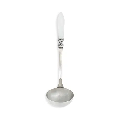 Vietri Aladdin Antique Look Soup Ladle In White