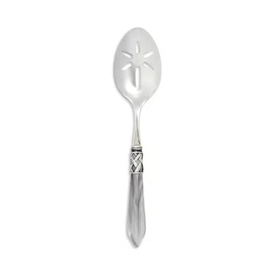 Vietri Aladdin Antique Slotted Serving Spoon In Light Grey