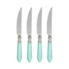 Vietri Aladdin Antique Steak Knives, Set Of 4 In Aqua
