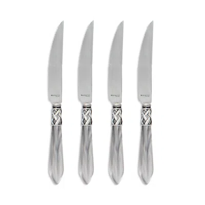 Vietri Aladdin Antique Steak Knives, Set Of 4 In Light Grey