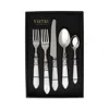 Vietri Aladdin Antique White 20 Piece Flatware Set In White