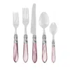 Vietri Aladdin Antique White 20 Piece Flatware Set In Light/past