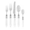 Vietri Aladdin Antique White 20 Piece Flatware Set In Natural