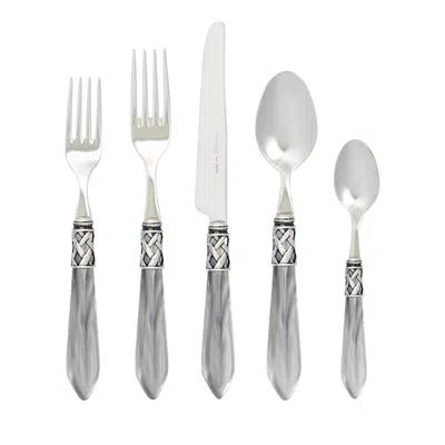 Vietri Aladdin Antique White 20 Piece Flatware Set In Silver