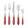 Vietri Aladdin Brilliant 20 Piece Flatware Set In Red