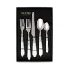 Vietri Aladdin Brilliant 20 Piece Flatware Set In White