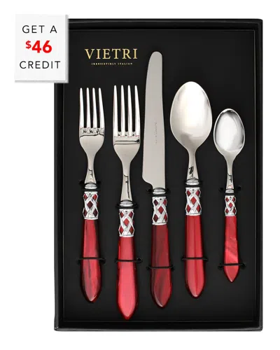 Vietri Aladdin Brilliant 20pc Flatware Set With $46 Credit