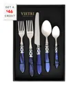 Vietri Aladdin Brilliant 20pc Flatware Set With $46 Credit In Blue