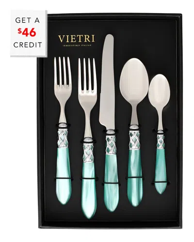 Vietri Aladdin Brilliant 20pc Flatware Set With $46 Credit In Blue