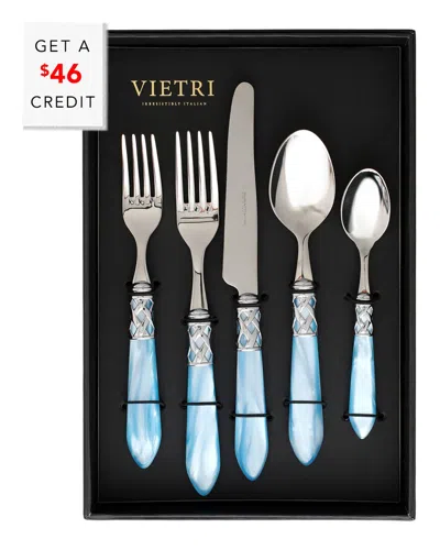 Vietri Aladdin Brilliant 20pc Flatware Set With $46 Credit In Blue