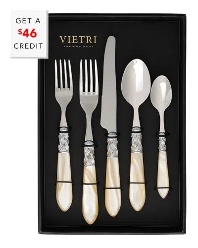 Vietri Aladdin Brilliant 20pc Flatware Set With $46 Credit In White