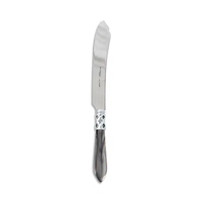 Vietri Aladdin Brilliant Cake Knife In Brilliant Light Gray
