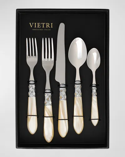 Vietri Aladdin Brilliant Five-piece Place Setting, Set Of 4 In Light Beig