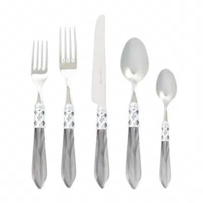 Vietri Aladdin Brilliant Flatware Place Setting In Light Gray