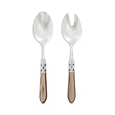 Vietri Aladdin Brilliant Salad Server Set In Beige