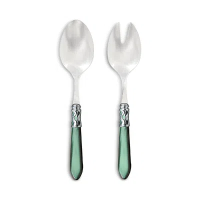 Vietri Aladdin Brilliant Salad Server Set In Brilliant Green