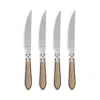 Vietri Aladdin Brilliant Steak Knives, Set Of 4 In Taupe
