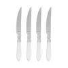 Vietri Aladdin Brilliant Steak Knives, Set Of 4 In White