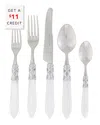 Vietri Aladdin Brilliant White Five-piece Place Setting With $11 Credit In White
