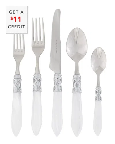 Vietri Aladdin Brilliant White Five-piece Place Setting With $11 Credit